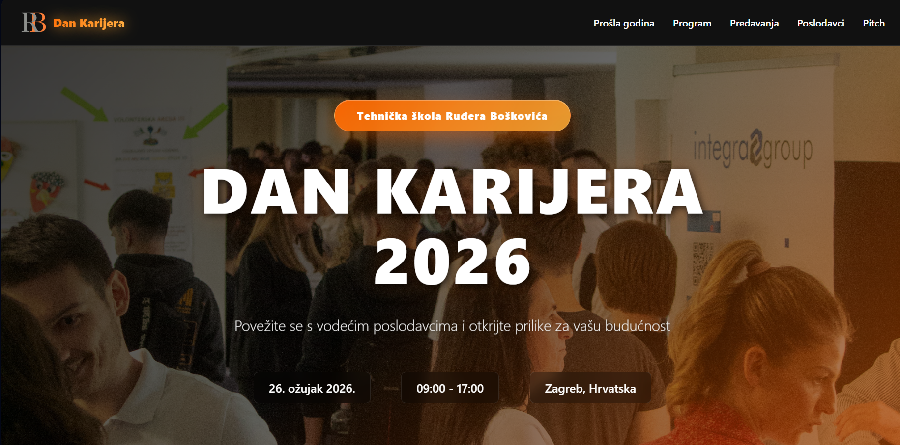 Career day — HTML/CSS event site preview